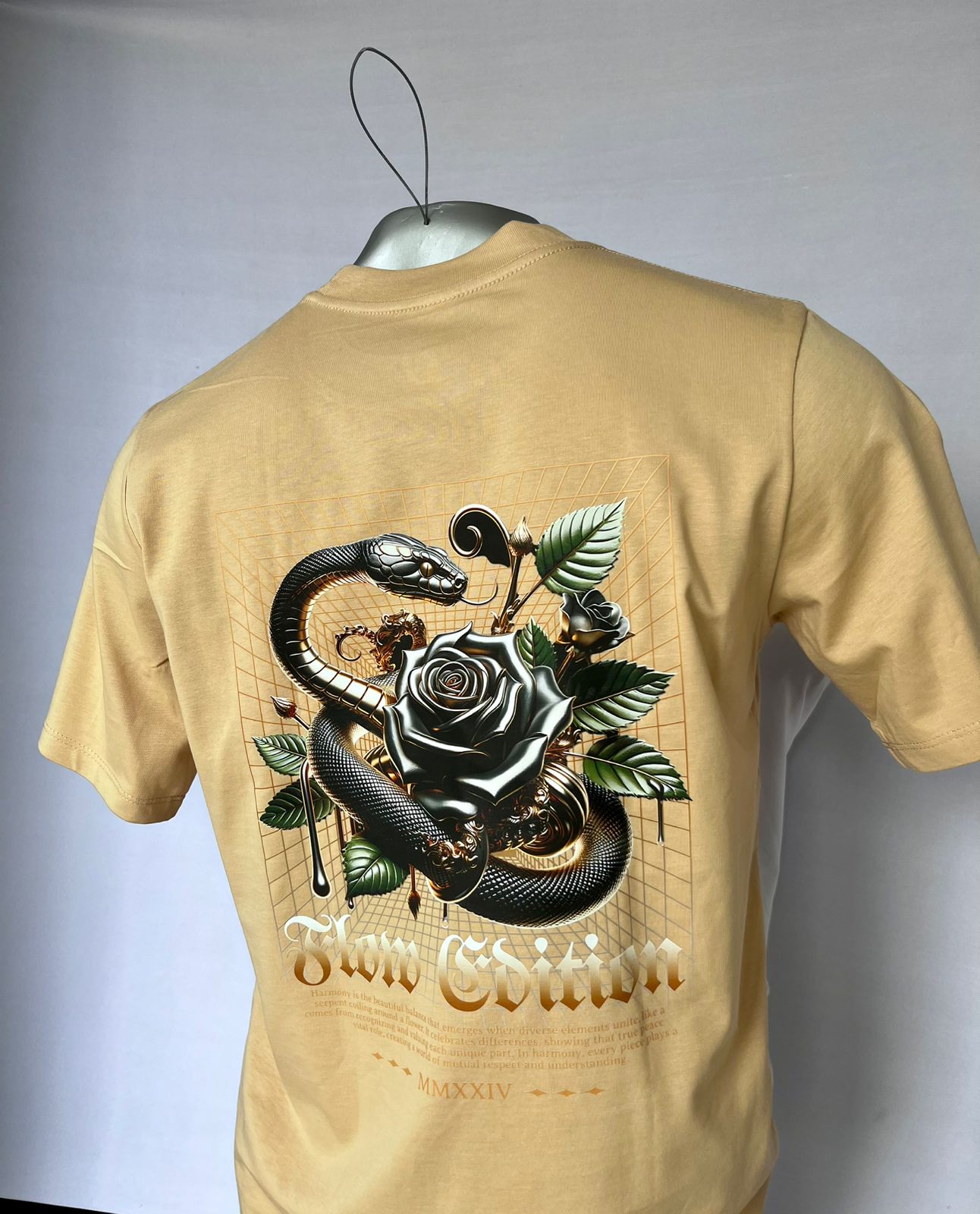 Camiseta verde premium Flow Edition — vista posterior